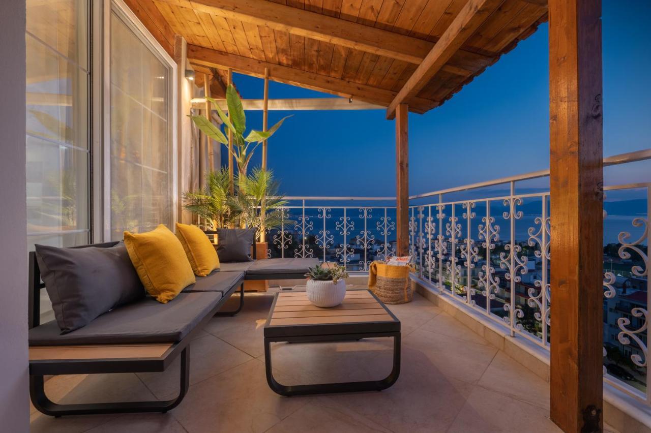 Panoramic View!Penthouse 120Qm Of Sea & Mountain Villa Loutra Edipsou  Luaran gambar