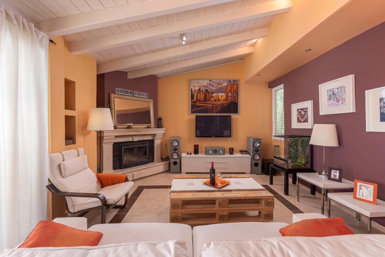Panoramic View!Penthouse 120Qm Of Sea & Mountain Villa Loutra Edipsou  Luaran gambar