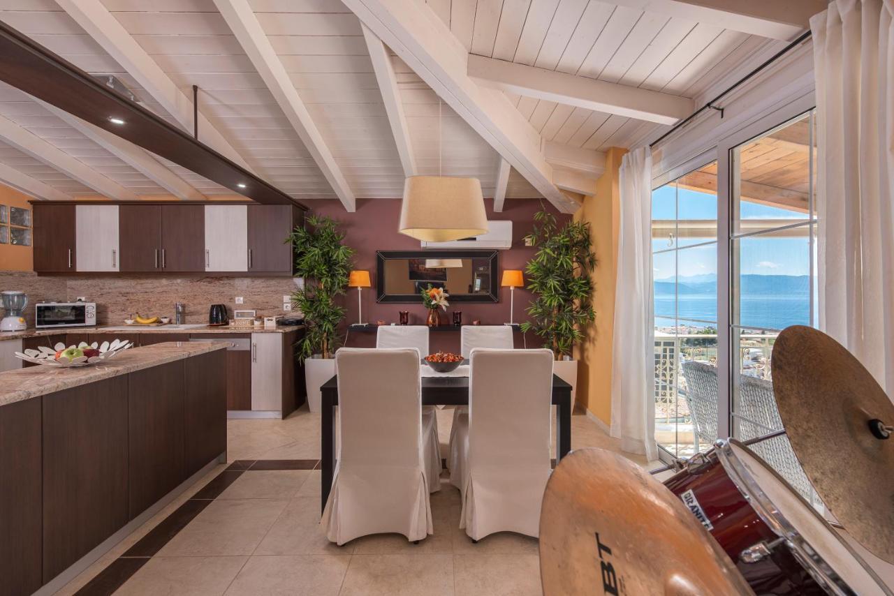 Panoramic View!Penthouse 120Qm Of Sea & Mountain Villa Loutra Edipsou  Luaran gambar